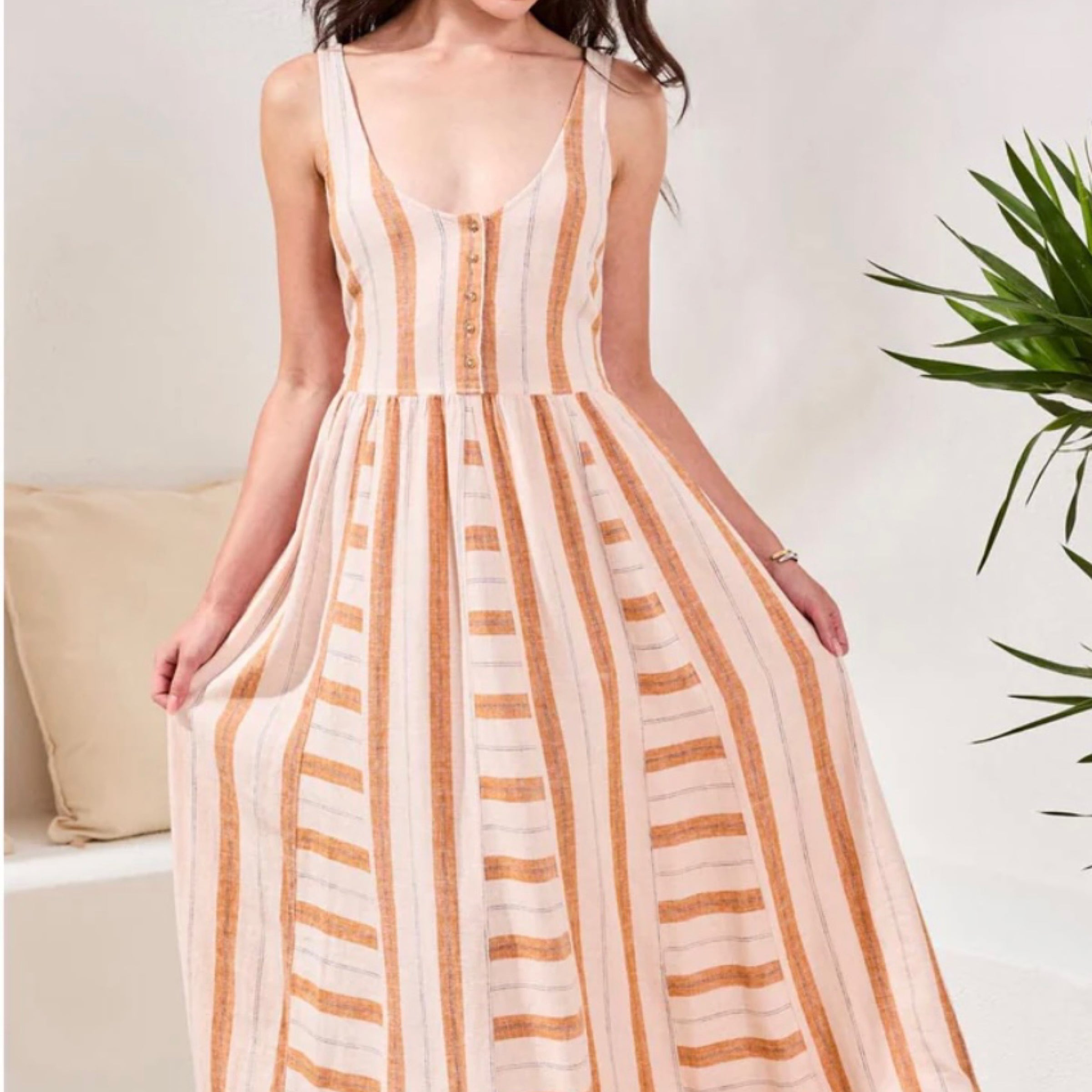 bra friendly formal dresses Maxi Dress w/Inserts and Sash - Saharabeige Santa baby outfit